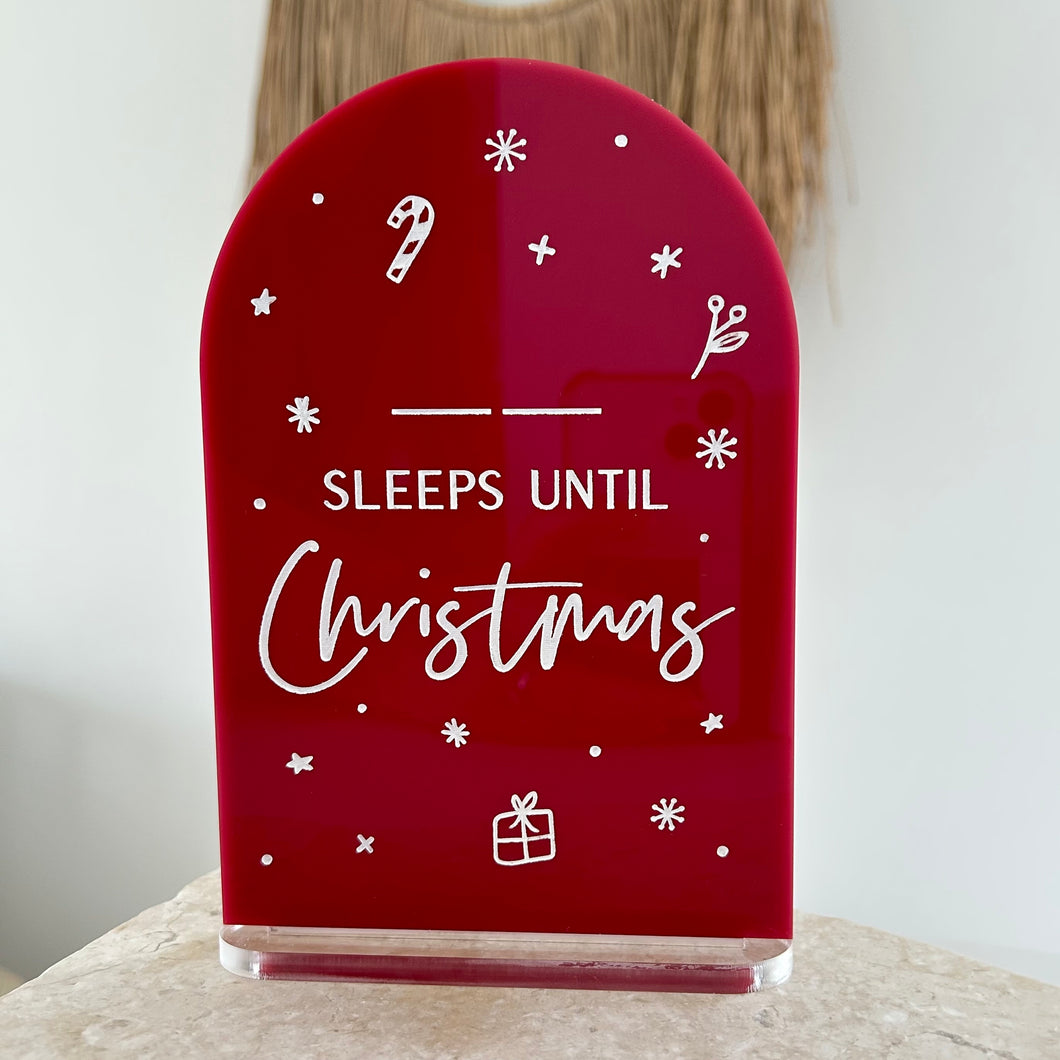 Christmas countdown on clear stand - includes white liquid chalk marker 2024