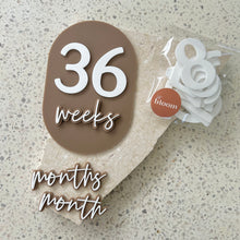 Load image into Gallery viewer, Unique bump &amp; baby multi-use &amp; interchangeable milestone plaque
