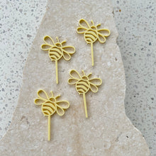 Load image into Gallery viewer, Bumblebee - Cupcake/Food Event Toppers 4pk
