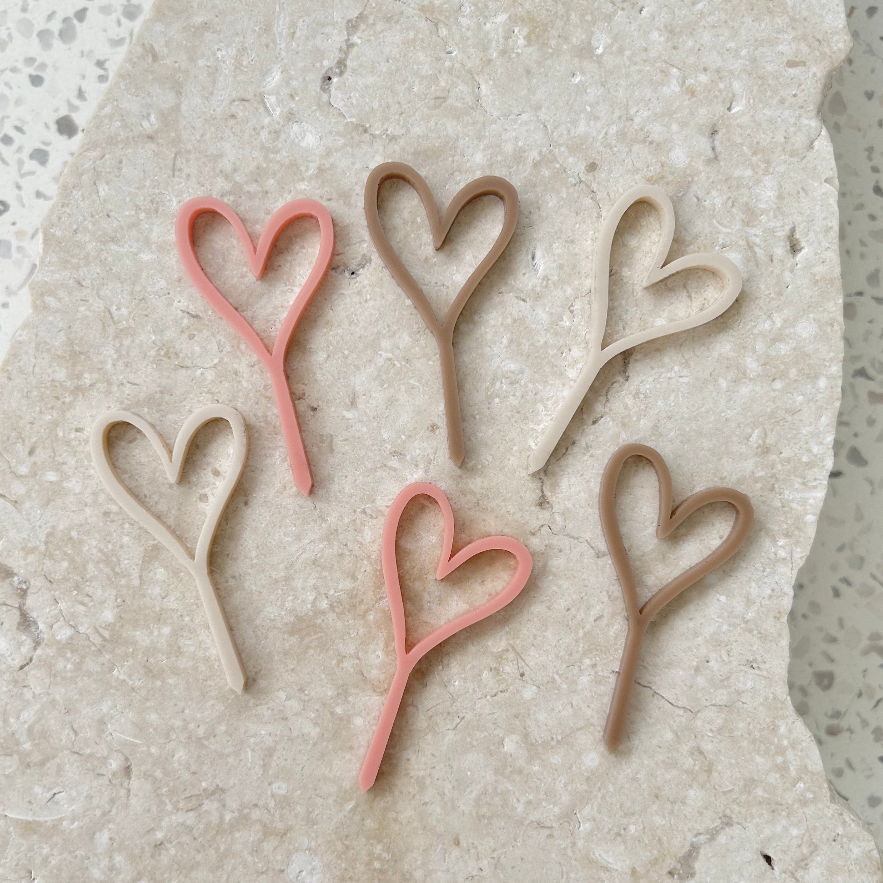Heart - Cupcake/Food Event Toppers 6pk – Lets Bloom