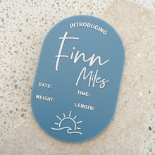 Load image into Gallery viewer, Personalised announcement plaque - includes white liquid chalk marker
