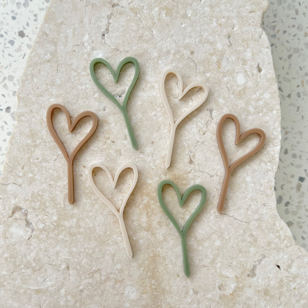 Heart - Cupcake/Food Toppers
