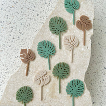 Load image into Gallery viewer, Tropical Leaves - Cupcake/Food Toppers
