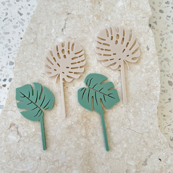 Tropical Leaves - Cupcake/Food Toppers