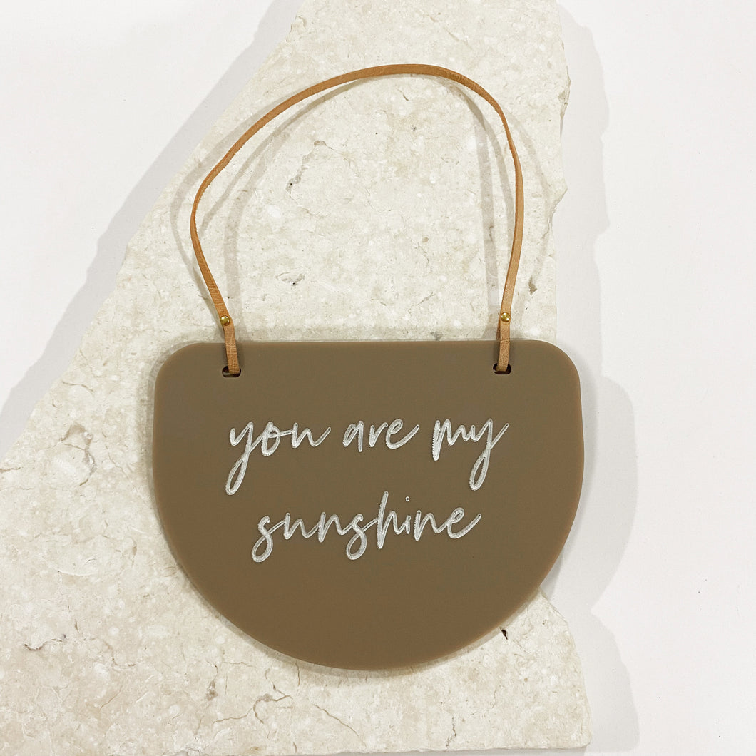 You are my sunshine hanging plaque
