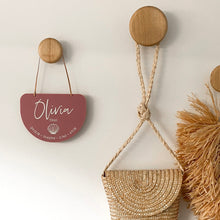 Load image into Gallery viewer, Personalised Birth Details Bedroom Hanging Plaque
