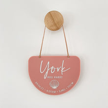 Load image into Gallery viewer, Personalised Birth Details Bedroom Hanging Plaque
