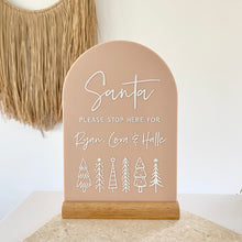 Load image into Gallery viewer, Santa please stop here personalised sign
