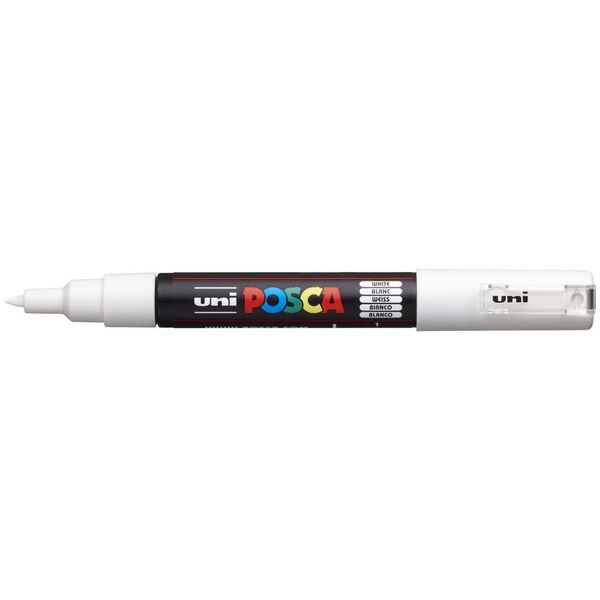 White Posca 1M Paint Marker Pen - Use: gifts tags
